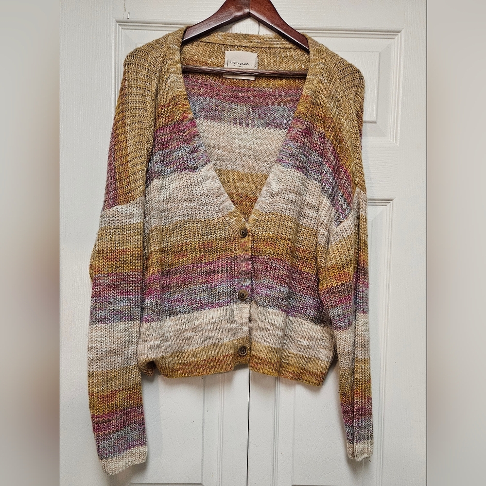 Lucky Brand Multicolor Striped Cardigan